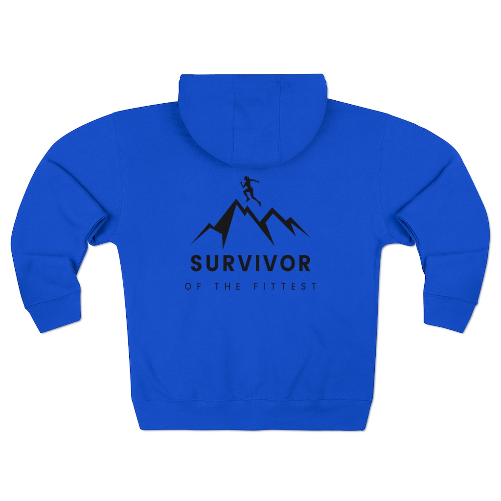 Survivor of the Fittest Unisex Premium Full Zip Hoodie