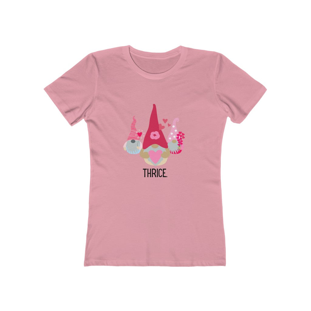 "Gnomes Thrice" Women's Slim Fit Cotton Tee
