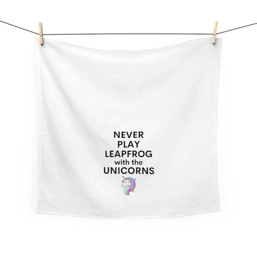 Never Play Leapfrog with the Unicorns Tea Towel
