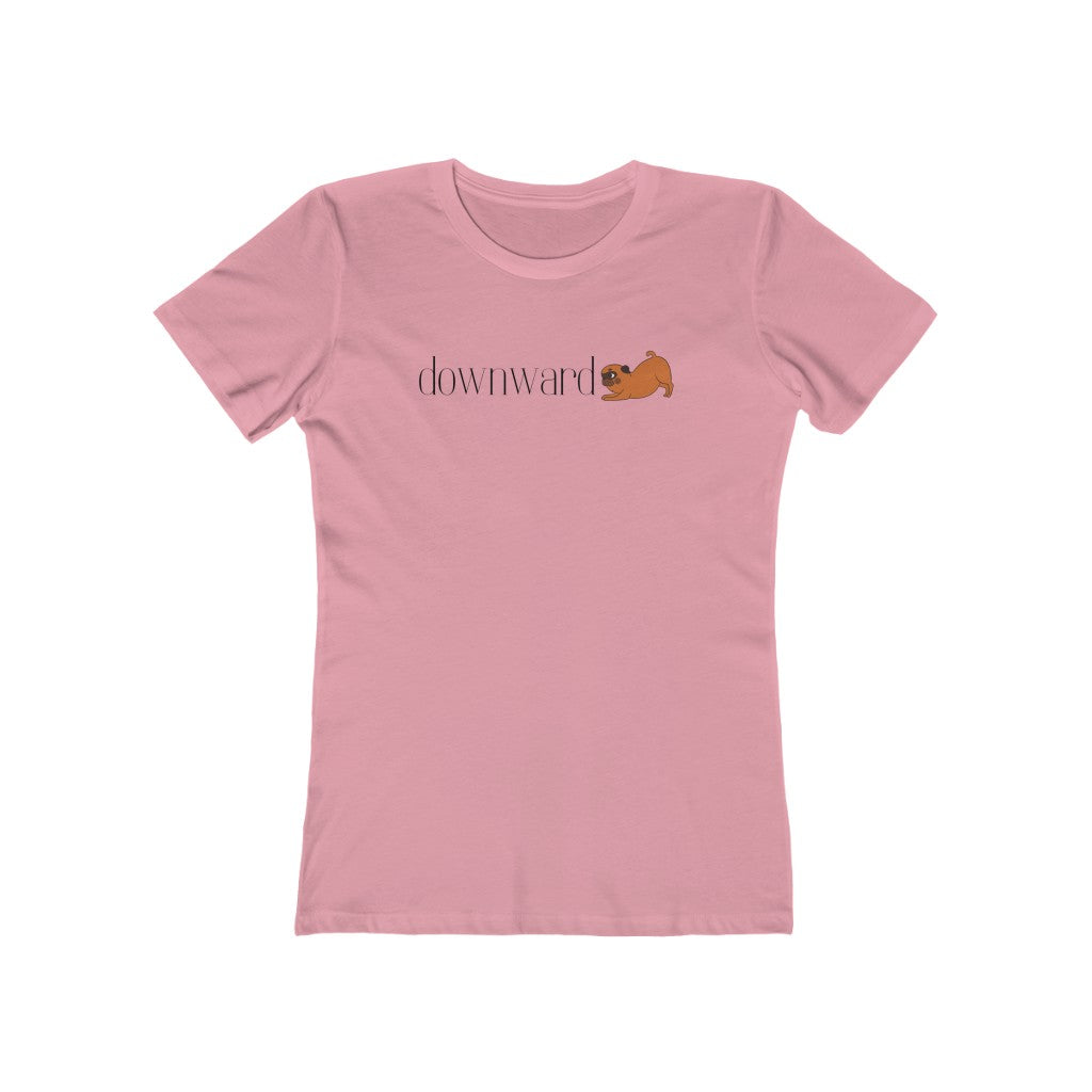 "Downward (dog)" Women's Slim Fit Cotton Tee