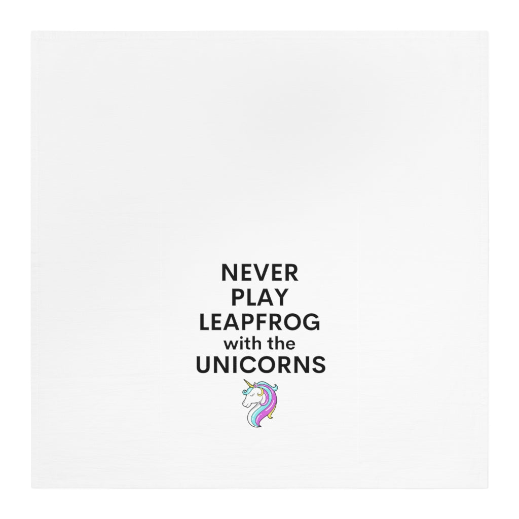 Never Play Leapfrog with the Unicorns Tea Towel