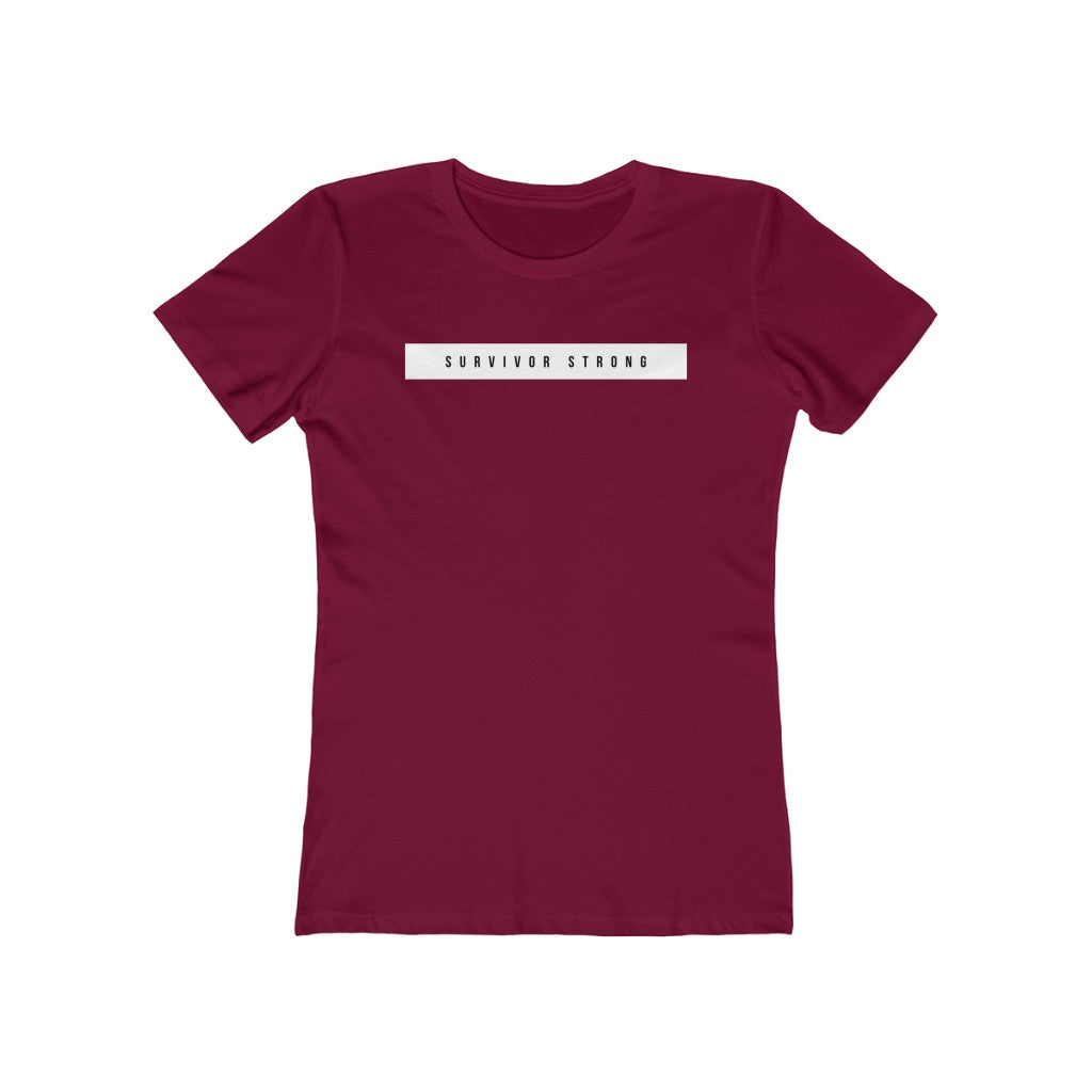 "SURVIVOR STRONG" Women's Slim Fit Cotton Tee
