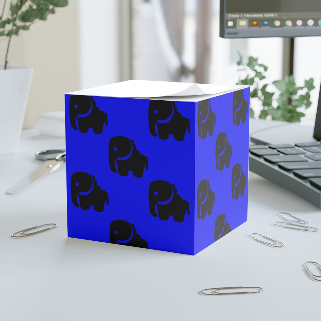 "One Bite at a Time" Note Cube (Blue)