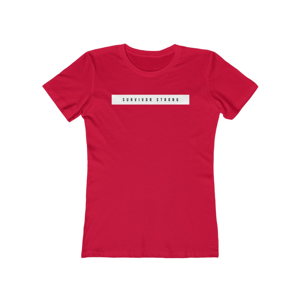"SURVIVOR STRONG" Women's Slim Fit Cotton Tee
