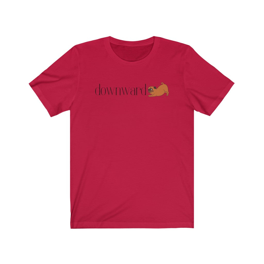 "Downward (dog)" Unisex Jersey Short Sleeve Tee
