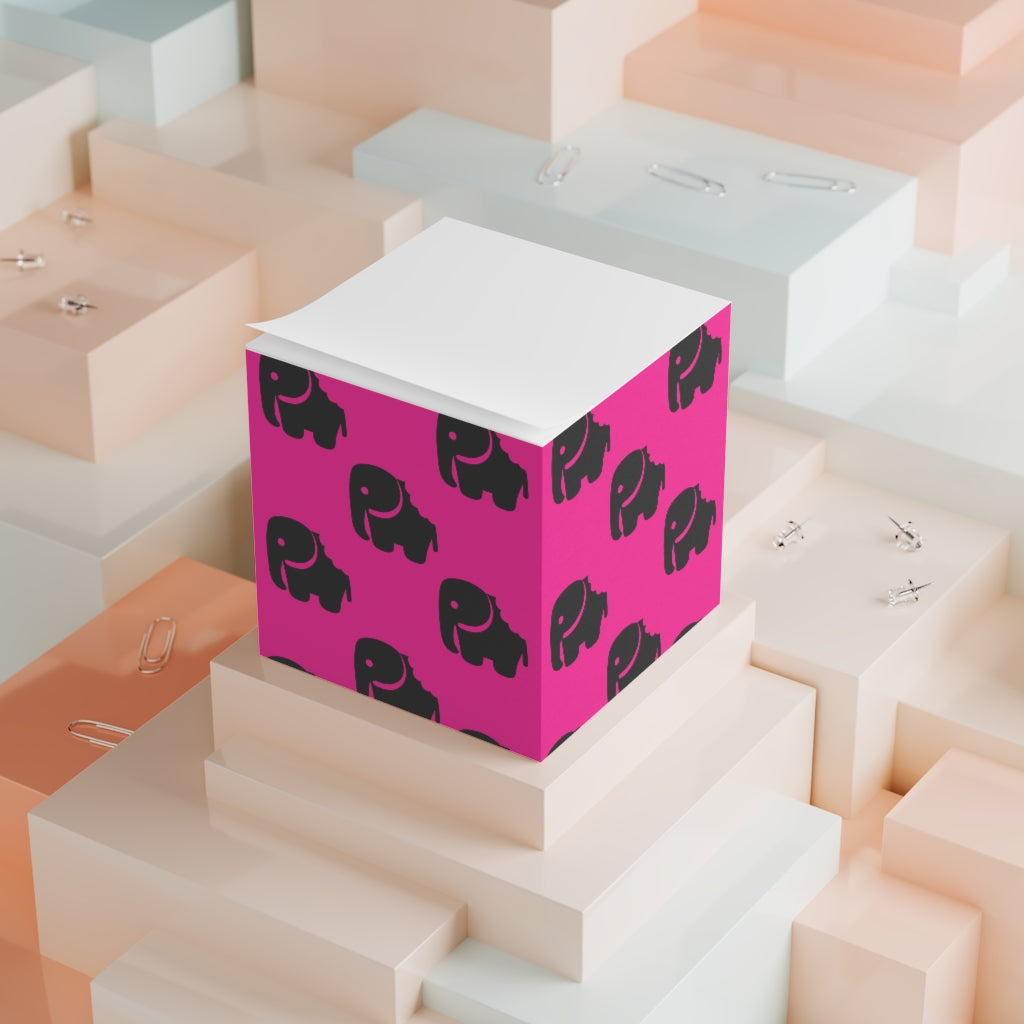 "One Bite at a Time" (Pink) Note Cube