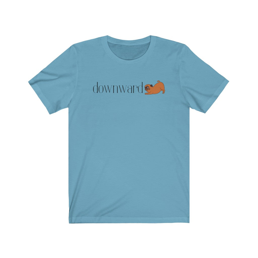 "Downward (dog)" Unisex Jersey Short Sleeve Tee