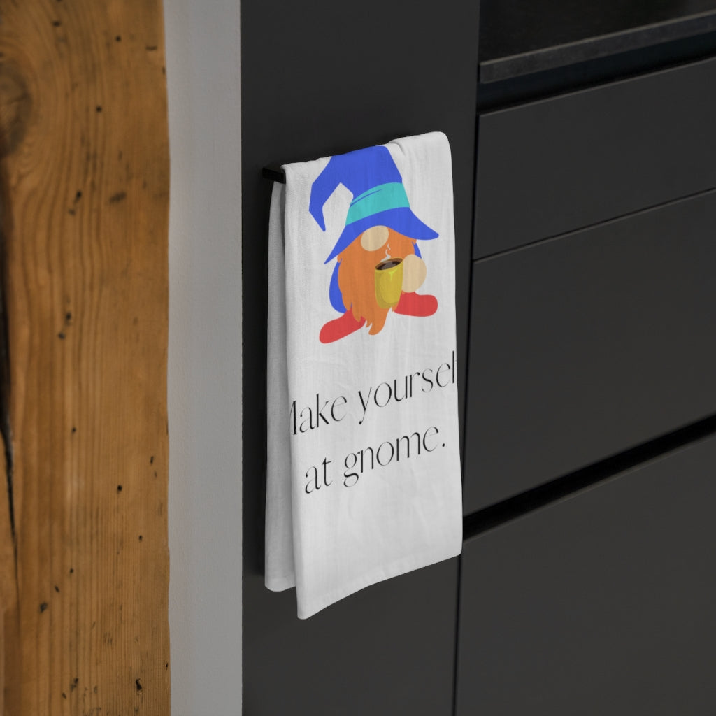 "Gnome is Where the Heart Is" (Blue) Tea Towel