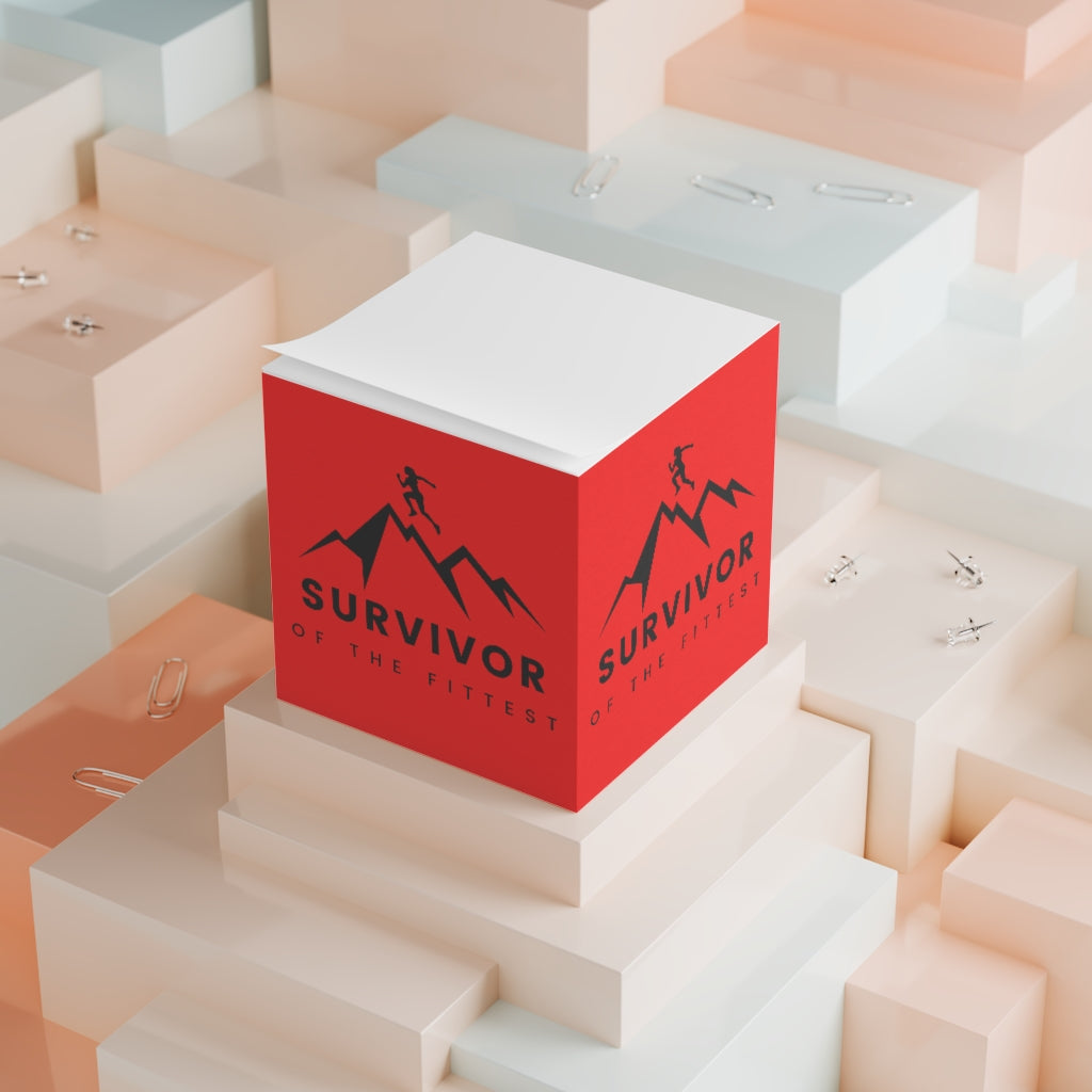 Survivor of the Fittest (Red) Note Cube