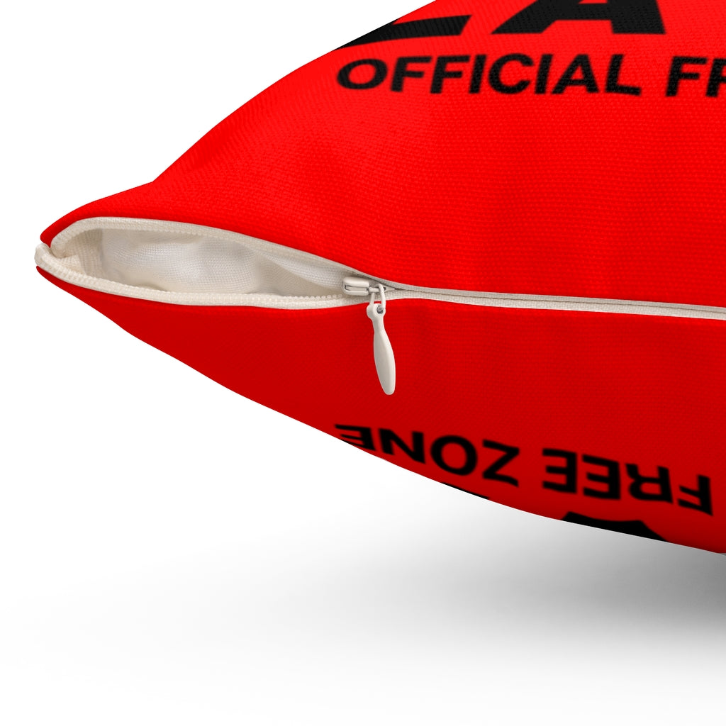 The FLOOR is LAVA "Official Free Zone" Step - Stretch Spun Polyester Square Pillow