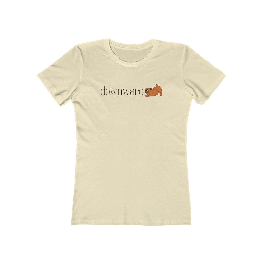 "Downward (dog)" Women's Slim Fit Cotton Tee
