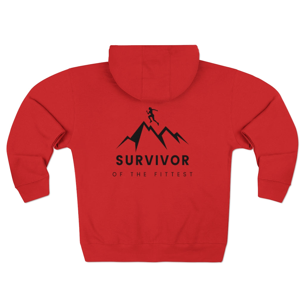 Survivor of the Fittest Unisex Premium Full Zip Hoodie