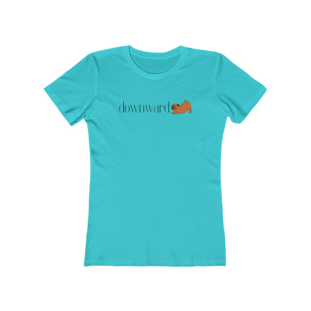 "Downward (dog)" Women's Slim Fit Cotton Tee