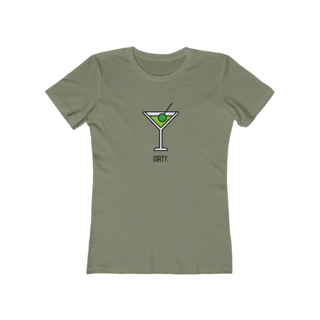 "Dirty (Martini)" Women's Slim Fit Cotton Tee