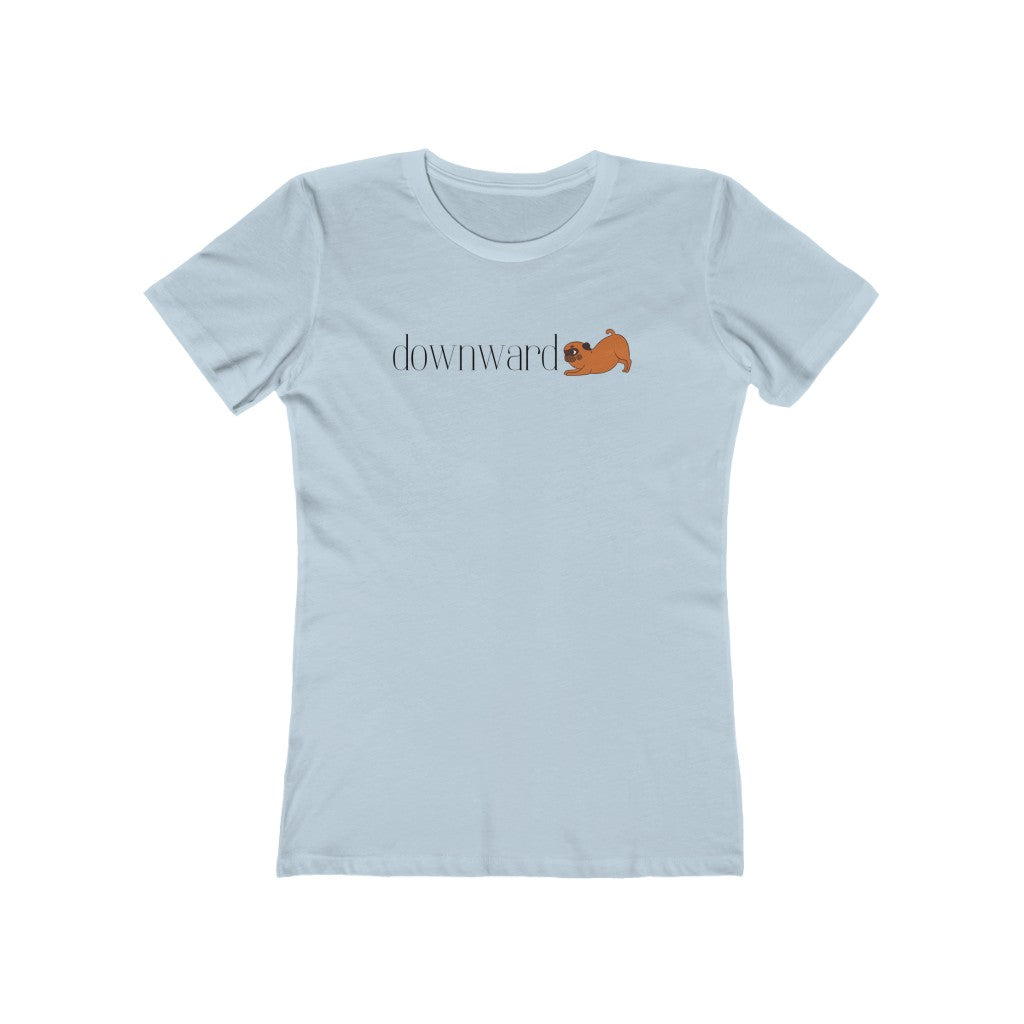 "Downward (dog)" Women's Slim Fit Cotton Tee