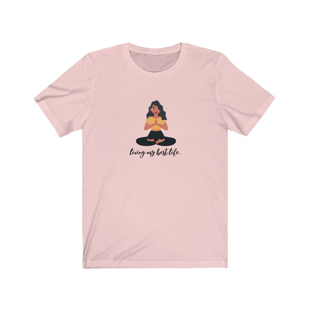 "Living my best life" Yoga Unisex Jersey Short Sleeve Tee