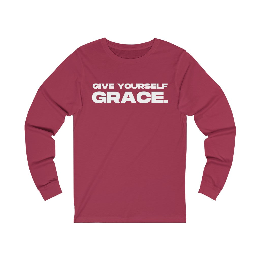 "Give Yourself GRACE" Unisex Jersey Long Sleeve Tee
