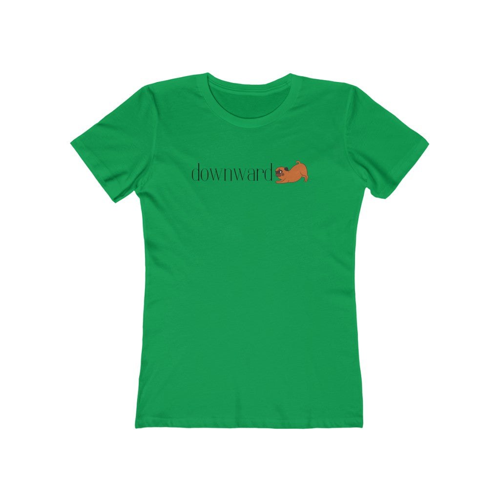 "Downward (dog)" Women's Slim Fit Cotton Tee