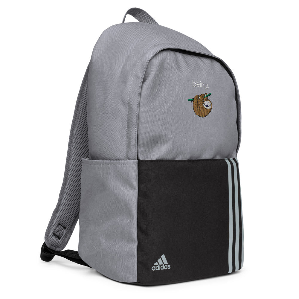 "Being," Sloth adidas backpack