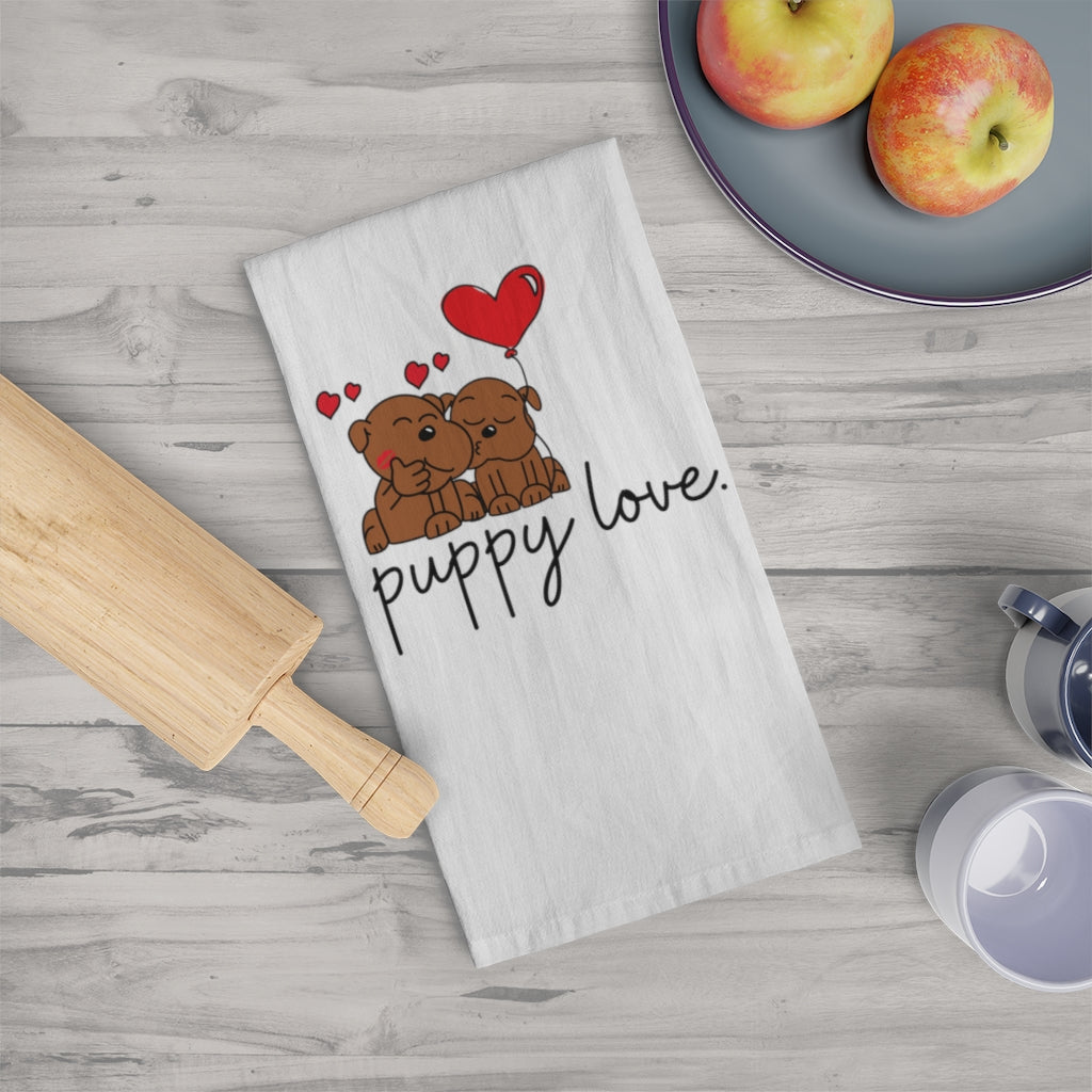 Holiday SPECIAL! "Puppy Love" Tea Towel