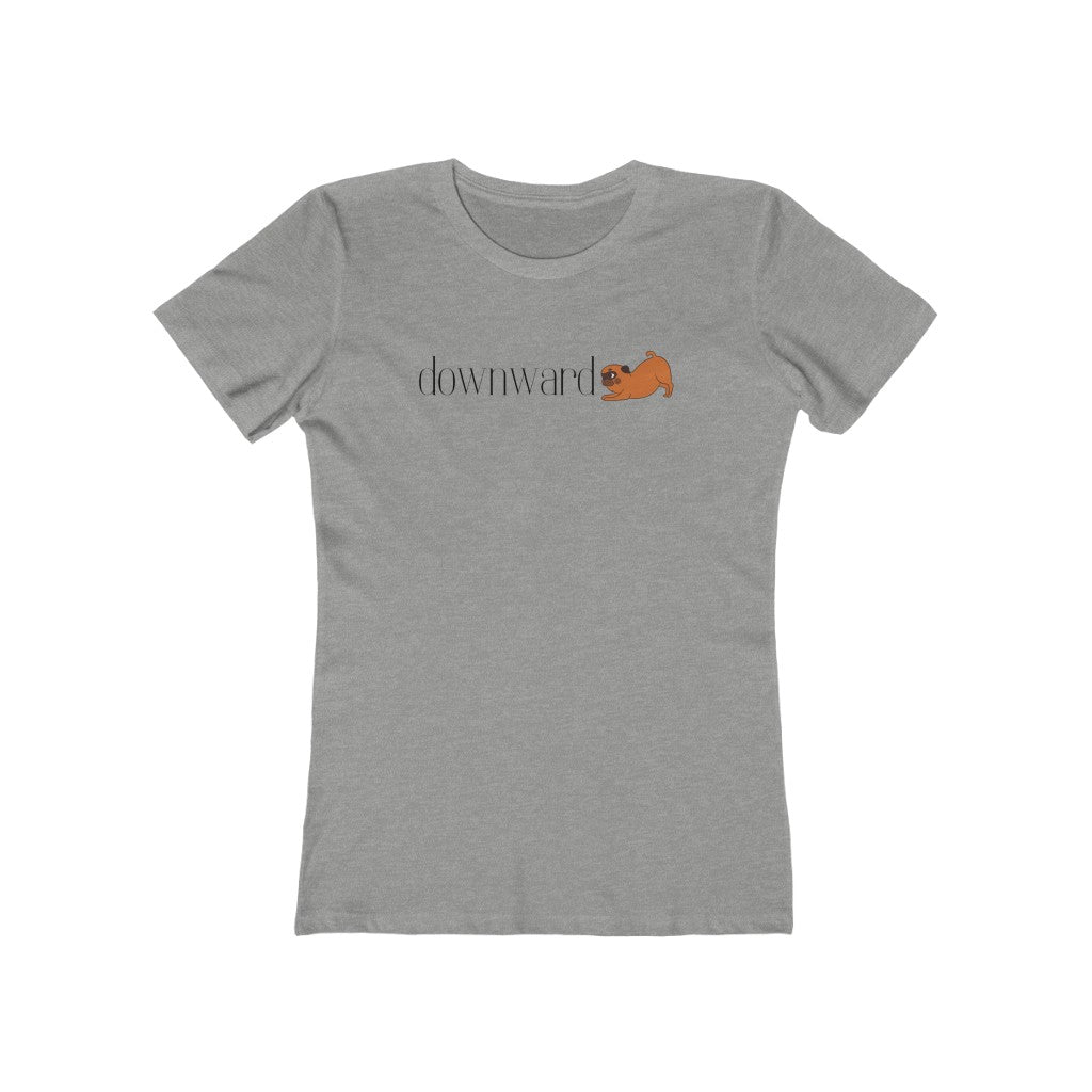 "Downward (dog)" Women's Slim Fit Cotton Tee