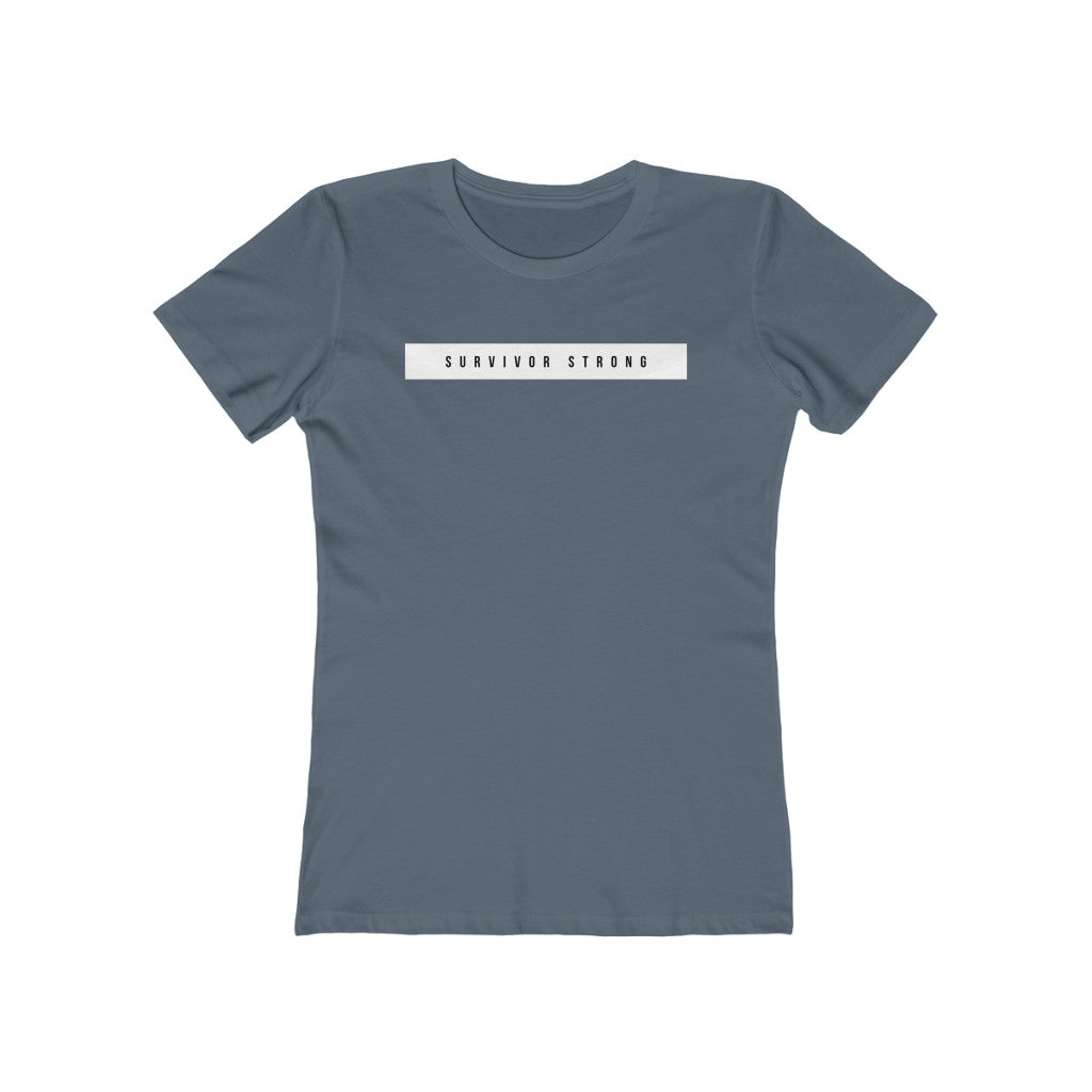 "SURVIVOR STRONG" Women's Slim Fit Cotton Tee