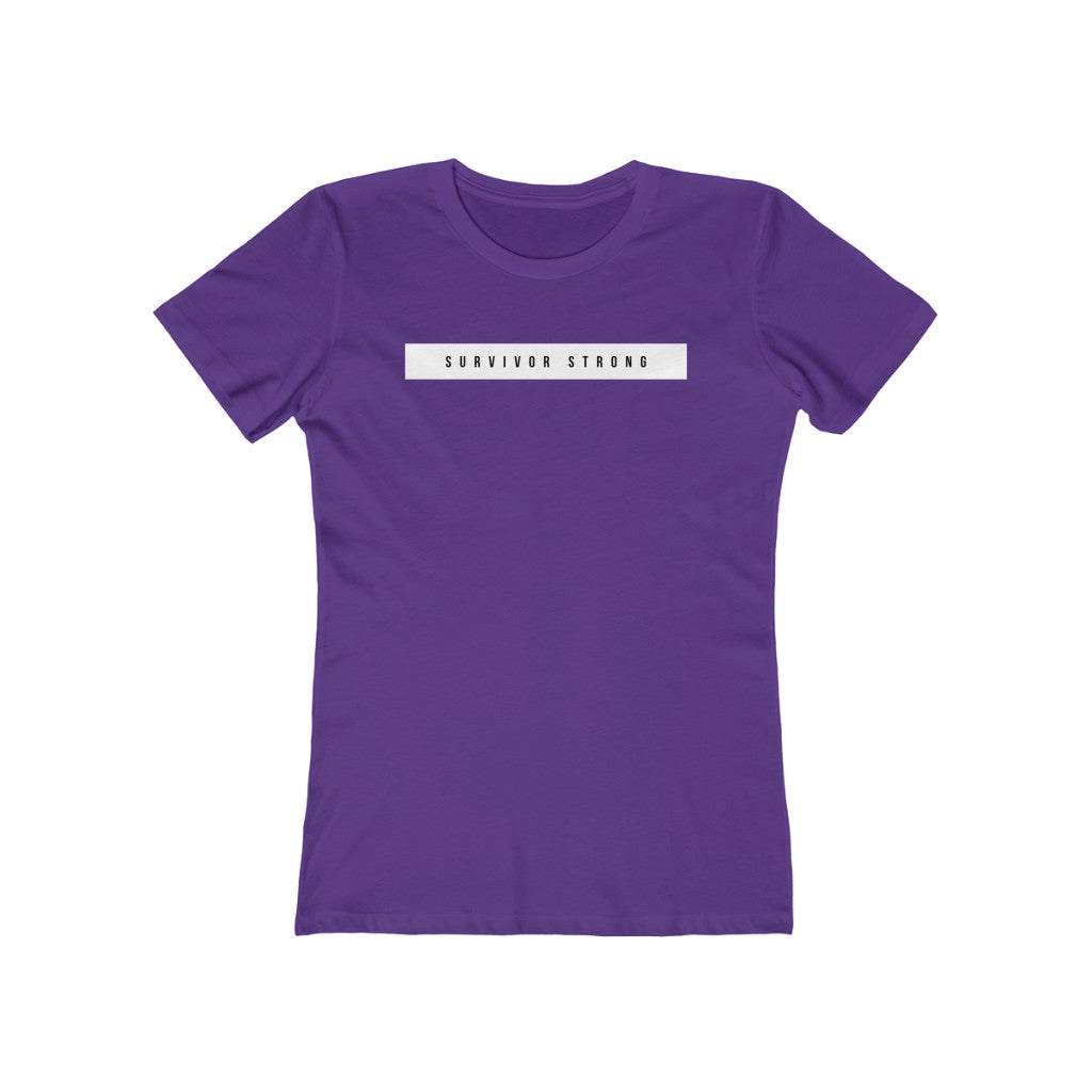 "SURVIVOR STRONG" Women's Slim Fit Cotton Tee