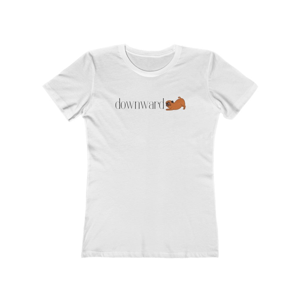 "Downward (dog)" Women's Slim Fit Cotton Tee