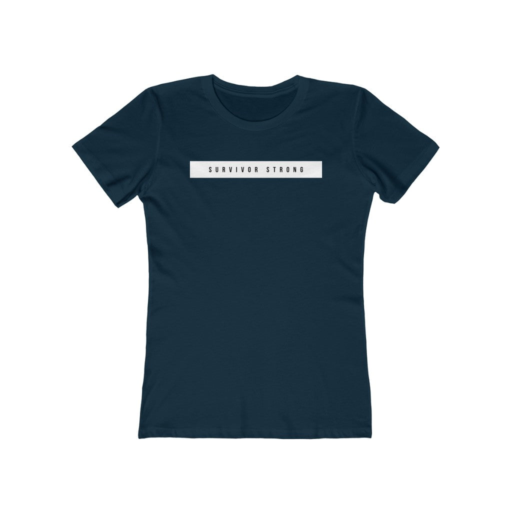"SURVIVOR STRONG" Women's Slim Fit Cotton Tee