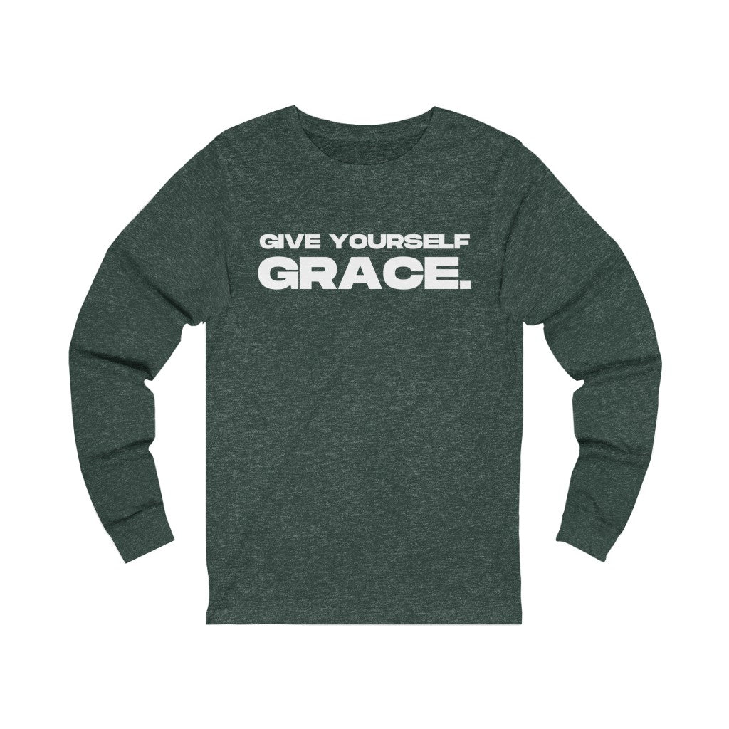 "Give Yourself GRACE" Unisex Jersey Long Sleeve Tee