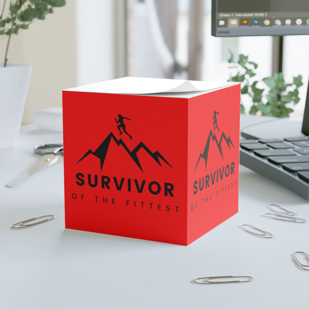 Survivor of the Fittest (Red) Note Cube