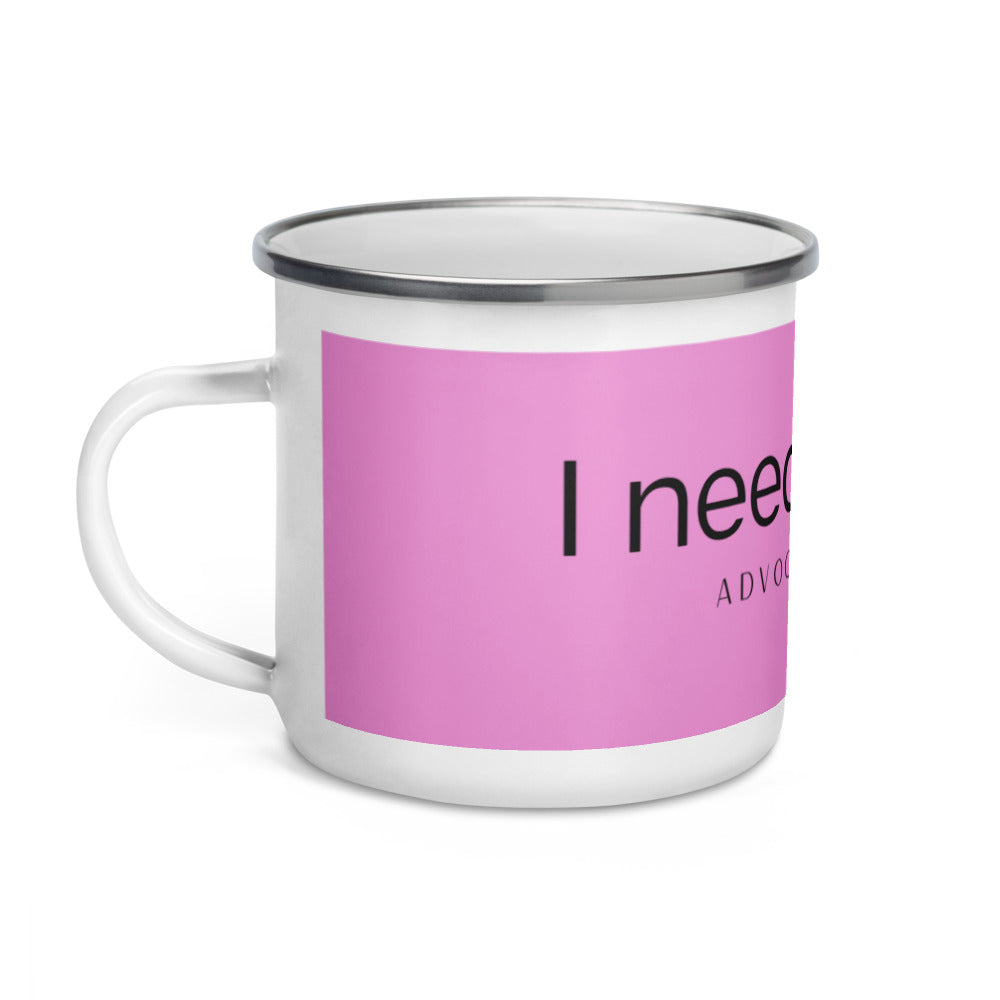 "i need arrest" Advocate Humor Enamel Mug