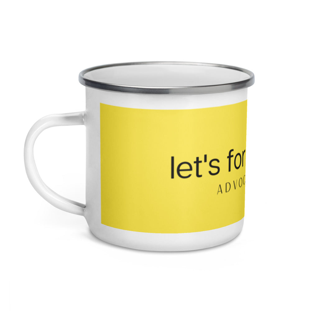 "let's form a posse" Advocate Humor Enamel Mug
