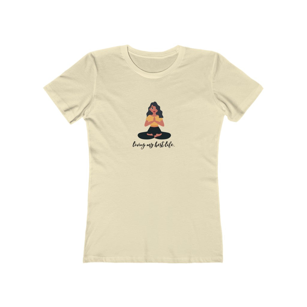"Living my best life" Yoga Women's Slim Fit Cotton Tee