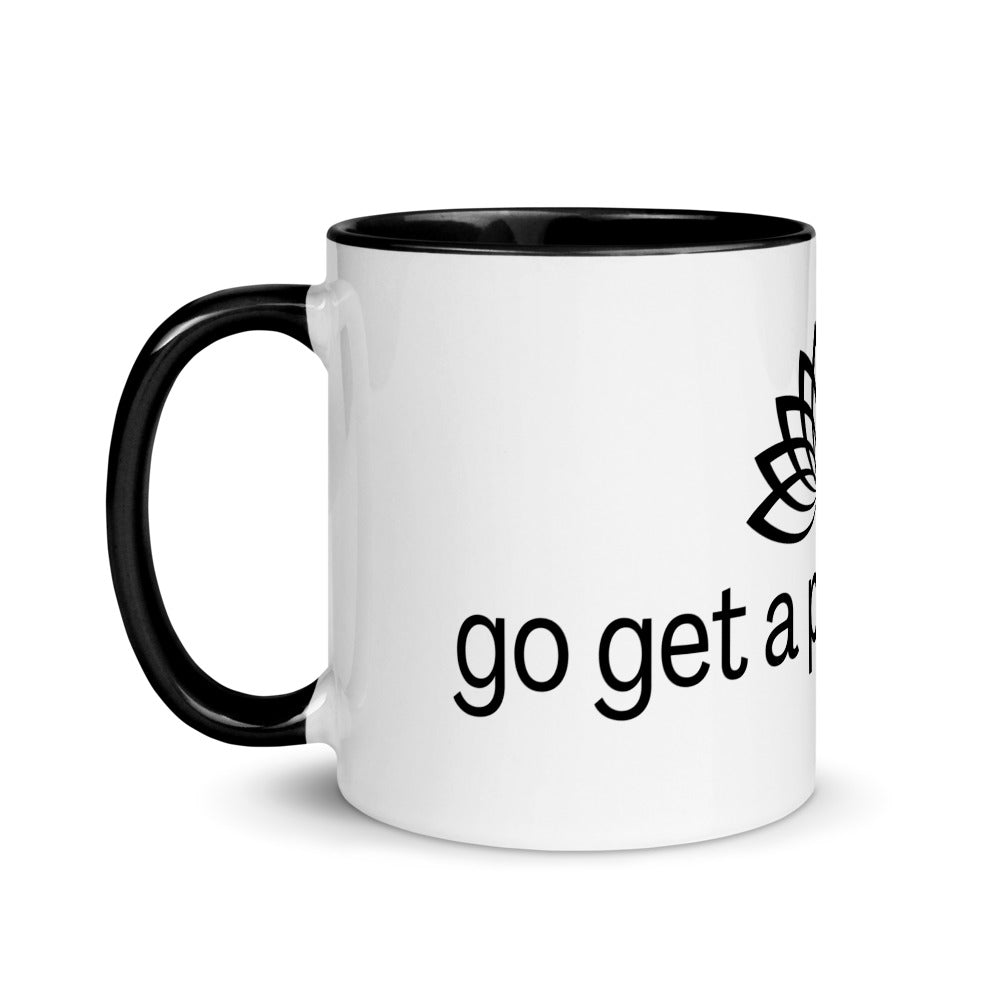 "Get a Peace of It" Mug with Color Inside