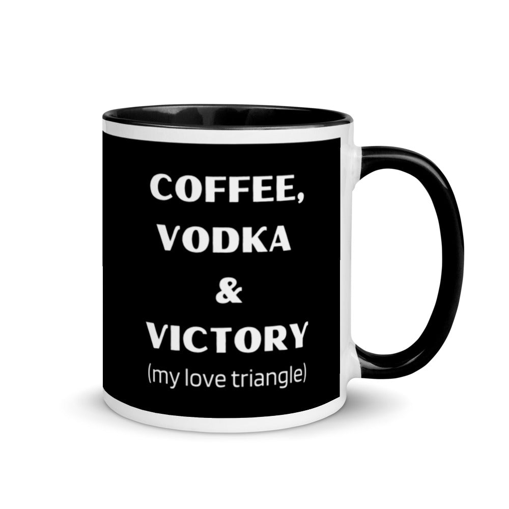 Coffee, Vodka, Victory Mug with Color Inside