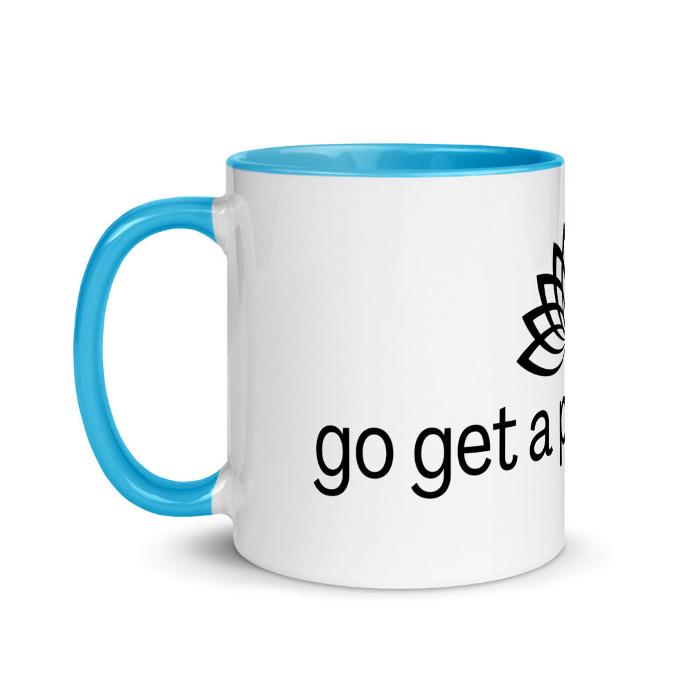 "Get a Peace of It" Mug with Color Inside