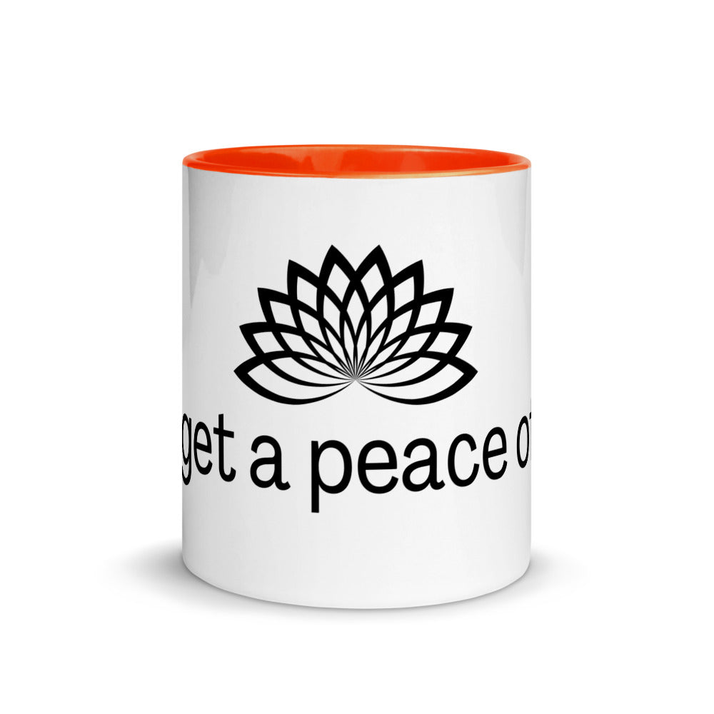 "Get a Peace of It" Mug with Color Inside