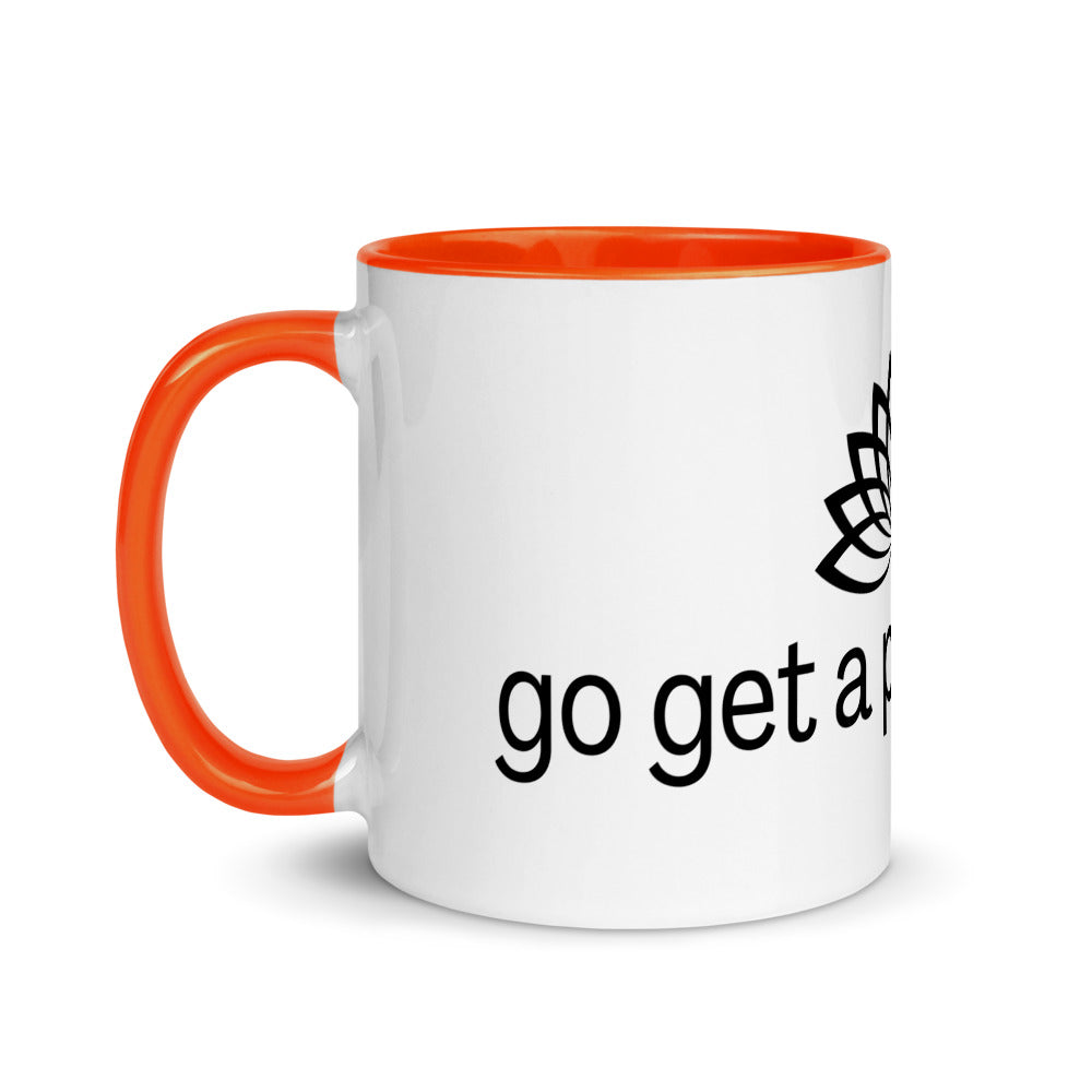 "Get a Peace of It" Mug with Color Inside