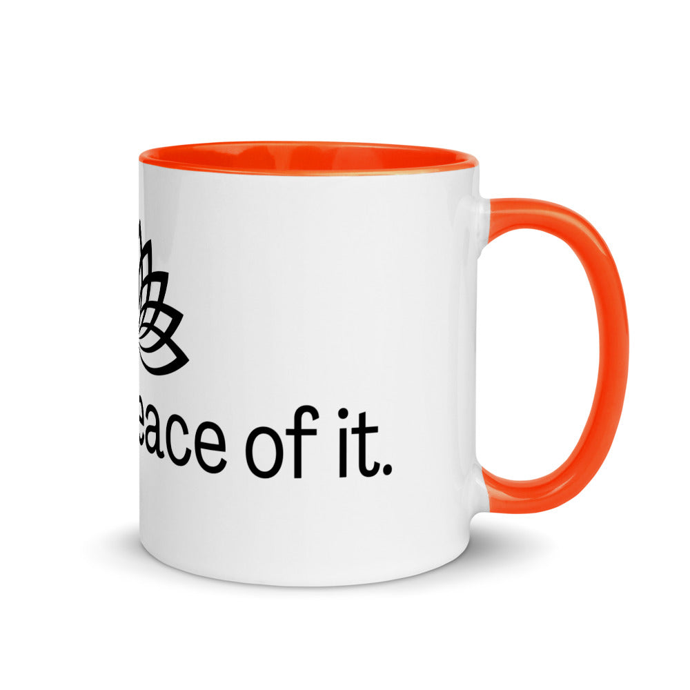 "Get a Peace of It" Mug with Color Inside