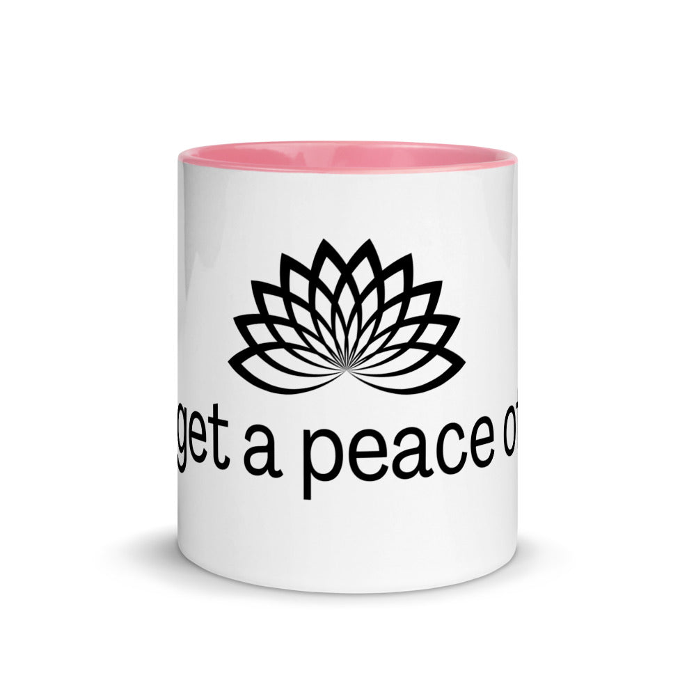 "Get a Peace of It" Mug with Color Inside