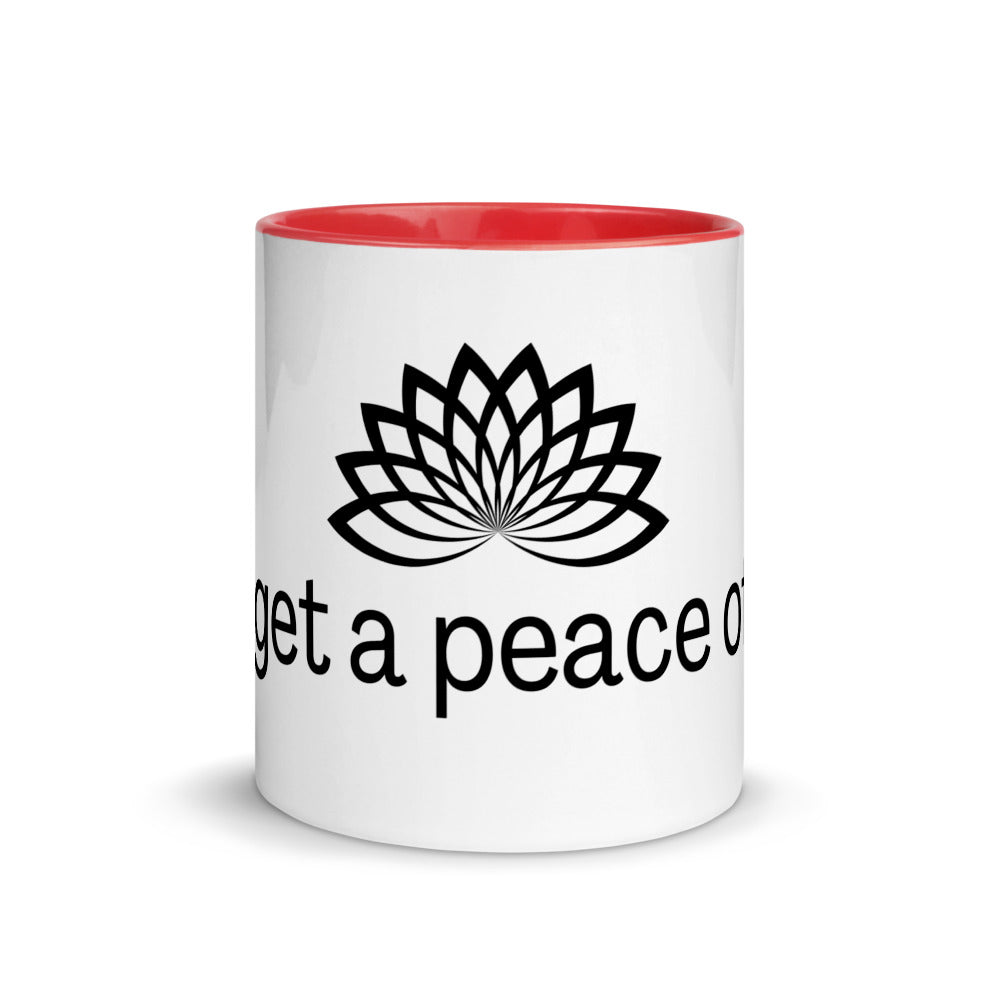 "Get a Peace of It" Mug with Color Inside