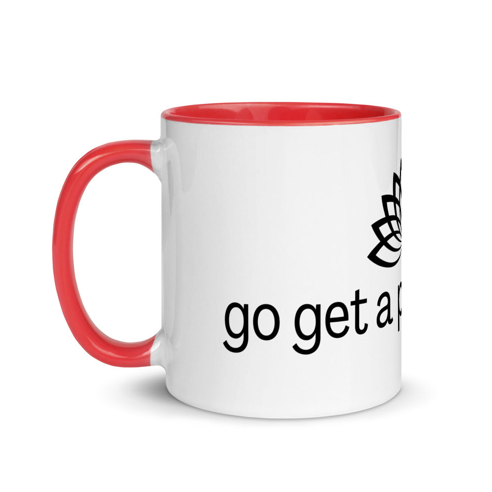 "Get a Peace of It" Mug with Color Inside