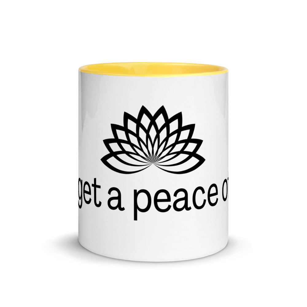 "Get a Peace of It" Mug with Color Inside