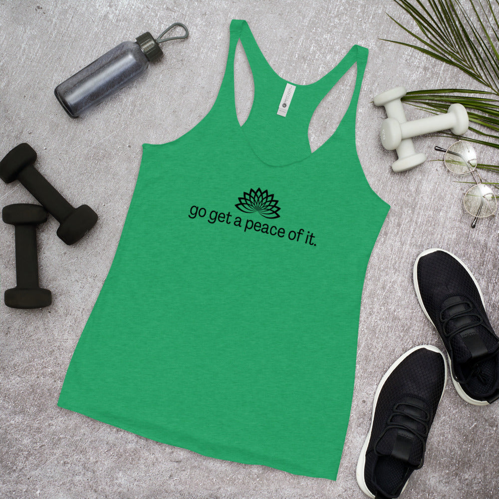 Survivor's "Go Get A Peace of it" Women's Racerback Tank