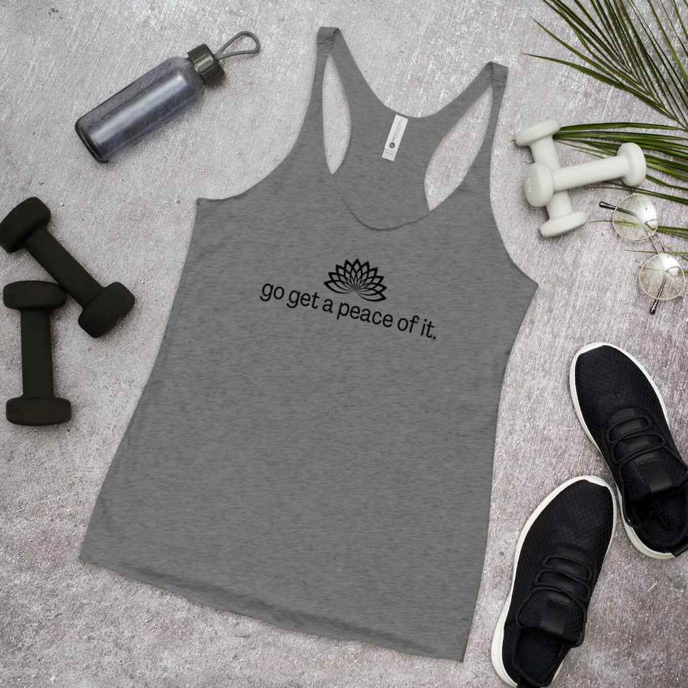 Survivor's "Go Get A Peace of it" Women's Racerback Tank