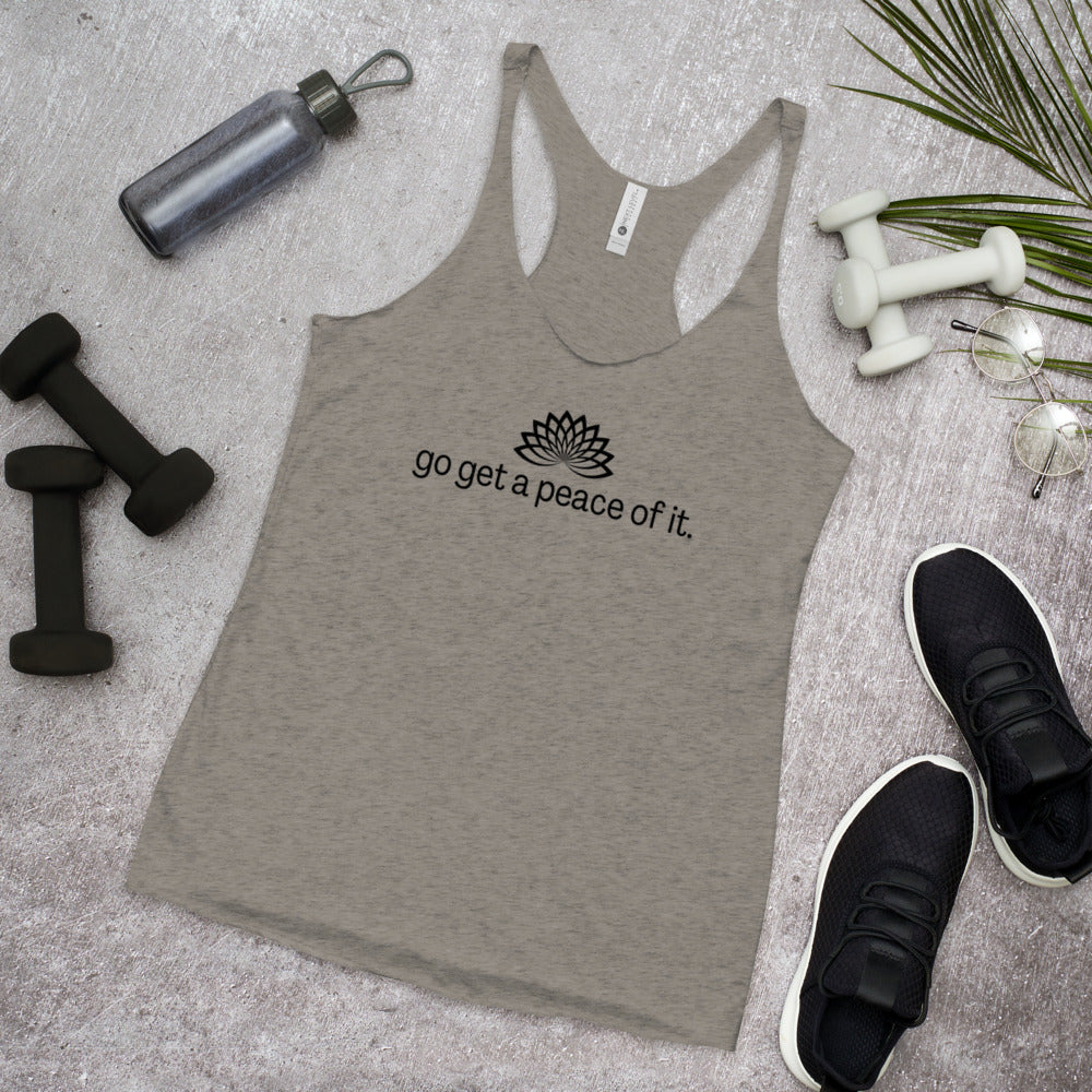 Survivor's "Go Get A Peace of it" Women's Racerback Tank