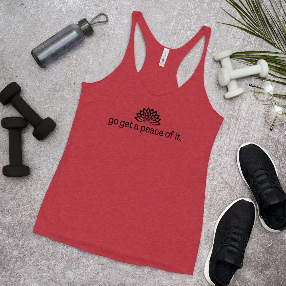Survivor's "Go Get A Peace of it" Women's Racerback Tank