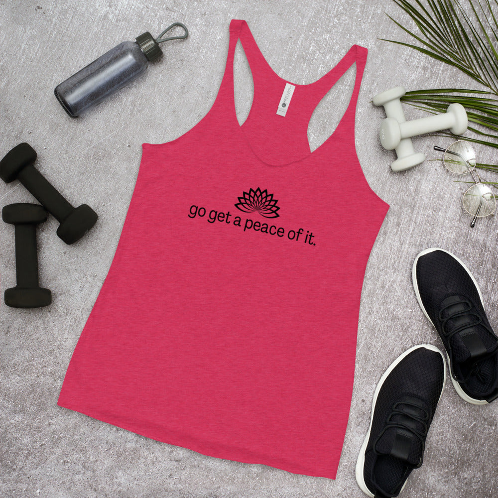 Survivor's "Go Get A Peace of it" Women's Racerback Tank