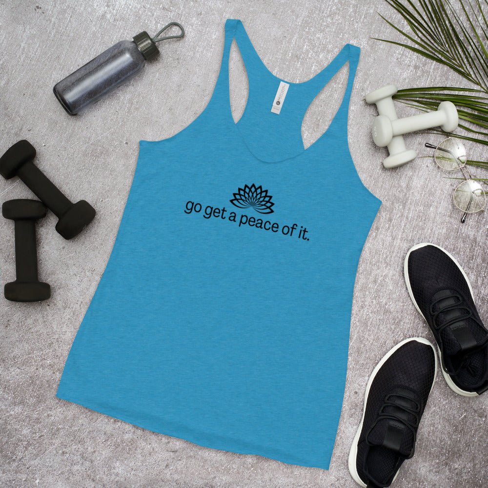 Survivor's "Go Get A Peace of it" Women's Racerback Tank